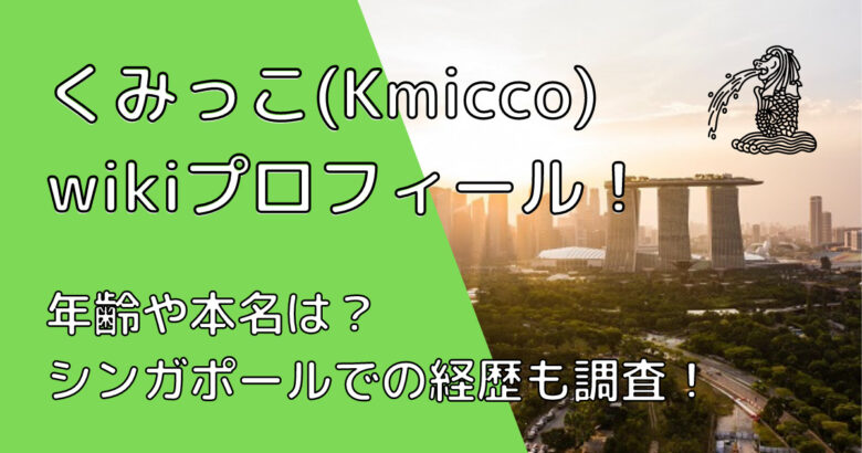 くみっこ シンガポール在住 の年齢や本名などwikiプロフ 経歴も調査 Gonチャンネル